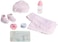 JC Toys Real Girl Baby Doll 15"   Anatomically Correct   - La Newborn   Made in Spain   Pink Knit Outfit &amp; Accessories   Ages 2+
