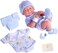 JC Toys 8 piece Layette Baby Doll Gift Set   - La Newborn Nursery   14" Life-Like Smiling Doll w/Accessories   Blue   Ages 2+