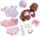 JC Toys 8 piece Layette Baby Doll Gift Set   - La Newborn Nursery   14" Life-Like African American Newborn Doll w/Accessories   Pink   Ages 2+