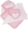 Emily Rose 18 Inch Doll Accessories   Reversible Pink Heart Print Ruffled Bedding Set with Comforter, 3 Pillows and Sheet   Fits American Girl Dolls