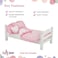 Emily Rose 18 Inch Doll Accessories   Reversible Pink Heart Print Ruffled Bedding Set with Comforter, 3 Pillows and Sheet   Fits American Girl Dolls