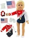 American Fashion World Super Fun Gymnastic Set   Fits 18 Girl Dolls Made such as Girl, Madame Alexander, Our Generation, etc   18 Inch Doll Clothes