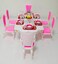 YMCtoys Ivory Barbie Size Dollhouse Grand Dining Room Play Set