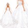 BARWA White Wedding Dress with Long Veil Evening Party Princess White Lace Gown Dress for 11.5 Inch Girl Doll