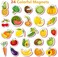 Little World Refrigerator Magnets for Kids - Fruits &amp; Veggies (31 Pcs) - Fridge Activity for Toddlers - Food Shapes - Foam Magnetic Set for Baby