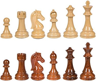 Best Chess Set Nero High Polymer Extra Heavy Weighted Pieces with Extra Queens - Pieces Only - No Board - 4.25 Inch King