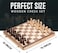 Chess Armory 15" Wooden Chess Set with Felted Game Board Interior for Storage