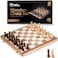 Chess Armory 15" Wooden Chess Set with Felted Game Board Interior for Storage