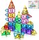 PicassoTiles 100 Pieces Magnetic Building Block Mini Diamond Series Travel Size On-The-Go Magnetic Construction Toy Set STEM Learning Set Playset Children's Brain Development Stacking Blocks PTM100