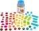 Battat Bristle Blocks by Battat The Official Bristle Blocks 80Piece Big Value In A Storage Bin STEM Toys 3D Sensory Toy Blocks for Kids Bpa Free Building Toys for Creativity &amp; Dexterity