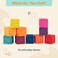 B. Toys &ndash; Baby Blocks &ndash; Stacking &amp; Building Toys For Babies &ndash; 10 Soft &amp; Educational Blocks &ndash; Numbers, Shapes, Colors, Animals &ndash; 6 Months + &ndash; One Two Squeeze