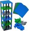 Strictly Briks Strictly Bricks Classic 6" X 6" Baseboards   100% Compatible With All Major Brands   Building Blocks For Towers, Shelves &amp; More   6 Baseboards &amp; 50 Stackers In Blue, Green &amp; Gray