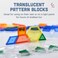 Constructive Playthings EDX-147 Toys Translucent Pattern Blocks, Set of 147 Pieces, Various Shapes and Colors