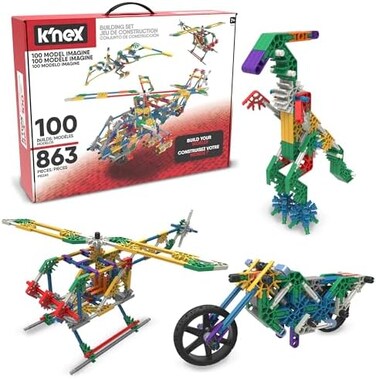 K'nex 100 Model Building Set, 863 Pieces, Ages 7+ Engineering Educational Toy