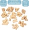 Right Track Toys Wooden Blocks - 100 Pc Wood Building Block Set with Carrying Bag and Container (Natural Colored) - 100% Real Wood