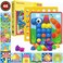 AMOSTING Color Matching Mosaic Pegboard Early Learning Educational Toys for Boys &amp; Girls