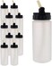Master Airbrush Box of 10-Each TB-008 Empty 2.7-Ounce, (80cc) Plastic Bottles Jars Lid Adapter Dual-Action Siphon Feed Airbrush, Works with Dual Action Master, Badger, Paasche Iwata Airbrushes
