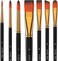LorDac Arts Paint Brush Set 7 Artist Brushes for Painting with Acrylic Oil and Watercolor. Professional Art Quality on Canvas Wood Face and Models. Includes Carrying Case Travel Kit