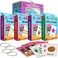 Star Right Flash Cards Set of 4 - Numbers, Alphabets, First Words, Colors &amp; Shapes - Value Pack Flash Cards with Rings for Pre K - K