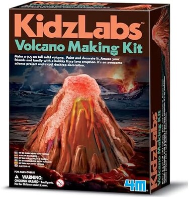 4M Kidzlabs Volcano Making Kit - Diy Geology Chemistry Lab Stem Toys Gift For Kids &amp; Teens, Boys &amp; Girls, Model:3431