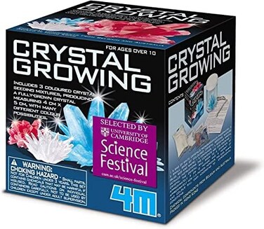 4M Crystal Growing Science Kit - Easy DIY STEM Toys Lab Experiment Specimens, A Great Educational Gift for Kids &amp; Teens, Boys &amp; Girls