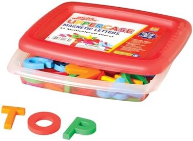 Educational Insights Multicolored Uppercase AlphaMagnets, Set of 42 Uppercase Letters: Perfect for Homeschool &amp; Classroom, Ages 3+