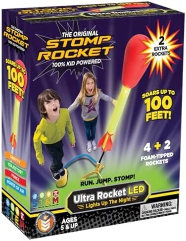 Stomp Rocket The Original Ultra Rocket Launcher (LED - 6 Rockets)