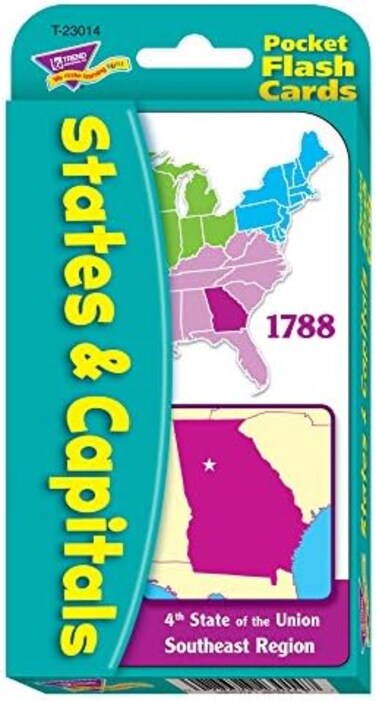 Trend Enterprises States &amp; Capitals Pocket Flash Cards
