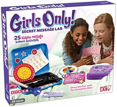 SmartLab Toys Girls Only! Secret Message Lab with 25 Hidden Message Science Activities