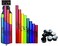 Boomwhackers C Major Diatonic Scale Set with Octavator Caps 8-Pack