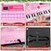 WOSTOO Kids Keyboard Piano, Portable 61 Keys Keyboard Electronic Digital Piano, Early Learning Educational Musical Piano Toy Keyboard for Beginners with Music Stand, Microphone (Pink) ﻿