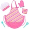 Battat Play Circle &ndash; Smart Cookie Chef&rsquo;s Apron &ndash; Chef Hat and Matching Pink Apron with Toy Cooking &amp; Baking Accessories &ndash; Pretend Play House &amp; Kitchen Set for Kids Ages 3 and Up (6 Pieces)