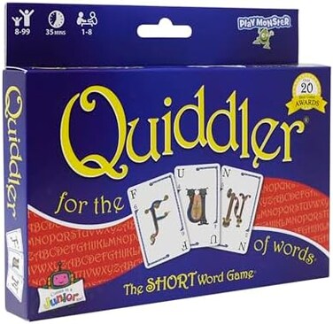 PlayMonster Quiddler: Word Card Game for 8 Players, Ages 8+