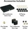 Mainstreet Classics by GLD Products 15-Inch Backgammon Board Game Set, Black/White