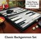 Mainstreet Classics by GLD Products 15-Inch Backgammon Board Game Set, Black/White