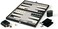 Mainstreet Classics by GLD Products 15-Inch Backgammon Board Game Set, Black/White
