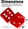 ZONETECH Zone Tech Red Hanging Dice- A Pair