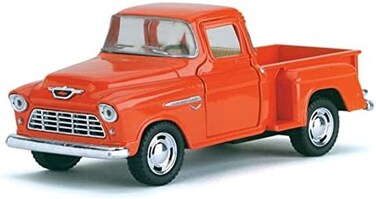 Kinsmart 1955 Chevy Stepside Pick-Up Die Cast Collectible Toy Truck (Orange)