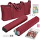 HNDTEK American Mah Jongg Mahjong Set 166 Tiles, 4 Colors All-in-One Rack/Pushers, Red Soft Bag and Accessories &ndash;Classic Full Size Complete Mahjongg Mah Jong Set