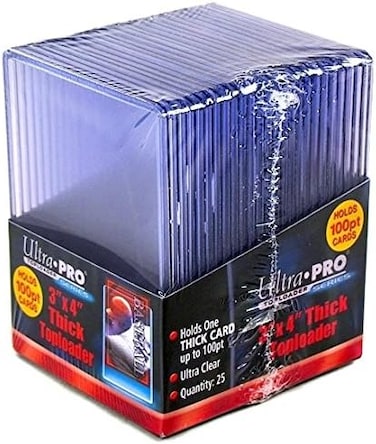 Ultra Pro 2 100pt Top Loaders - 25 100 Pt Toploaders Per Pack (50 Total) - Thick Baseball, Football, Basketball, Hockey, Gaming