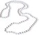 Rhode Island Novelty - 48 Inch 7mm White Pearl Necklaces, Pack of 12
