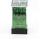Chessex Dice d6 Sets: Vortex Green with Gold - 16mm Six Sided Die (12) Block of Dice