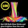 PartySticks Glow Sticks Bulk Party Favors 100pk - 8" Glow in the Dark Party Supplies, Light Sticks for Neon Party Glow Necklaces and Bracelets for Kids or Adults
