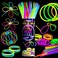 Ammy Glow Sticks Bulk -205-Pcs- in The Dark 100 Party Sticks-Supplies w/ Eye Glasses Kit-Bracelets Necklaces and more-12 Hours Party Pack 8 inch for Kids Halloween Party Favors Accessories