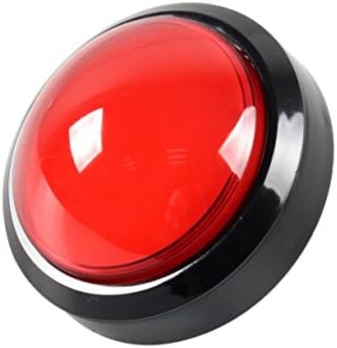 EG Starts 12V 100mm Big Dome Convex Type LED Lit Illuminated Push Buttons For Arcade Machine Video Games Parts &amp; Red
