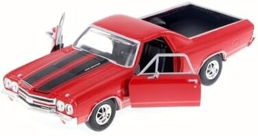 Motor Max 79347RD 1970 Chevrolet El Camino SS 396 Red 1/24 Diecast Model Car