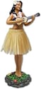 KC Hawaii Leilani Dashboard Doll Playing Ukulele Natural 7 inches
