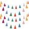 WILLBOND 4 Packs Cotton Tassel Garland Colorful Tassel Banner Decorative Wall Hanging for Home Decoration Wedding Birthday Baby Shower Party Supplies, Pre-Assembled (Tassel in 3.1 Inches)