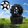 FLMLF Sand Wheel Tire Set (2PCS) for 1/5 BAJA 5B 5T 5SC 190x90mm Hub Adapter Hexagon 24mm RC Wheels