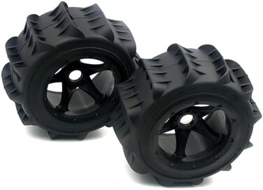 FLMLF Sand Wheel Tire Set (2PCS) for 1/5 BAJA 5B 5T 5SC 190x90mm Hub Adapter Hexagon 24mm RC Wheels